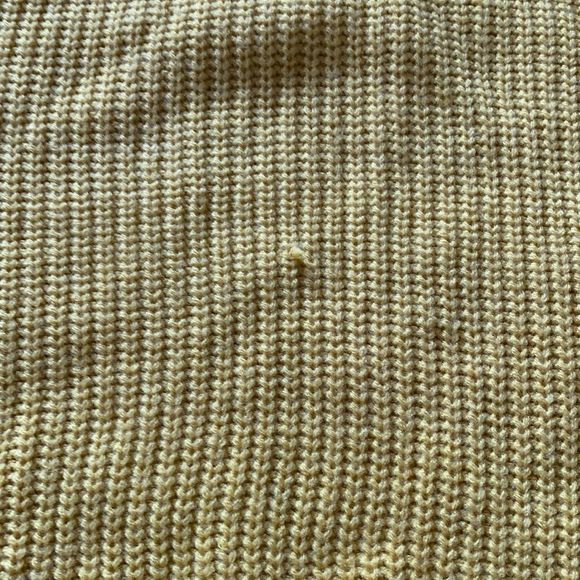 🌈 5/$25 JOE Fresh mustard yellow cables knit over sized sweater - Picture 8 of 8